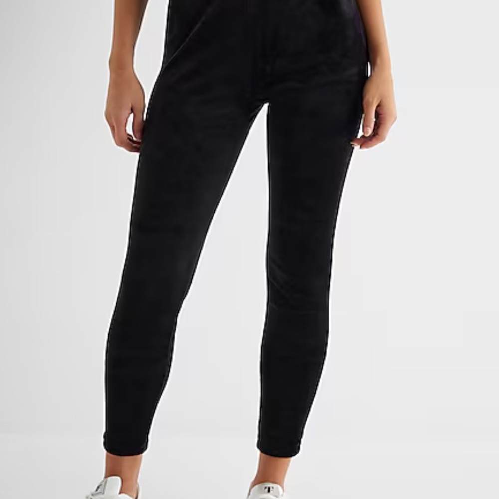 Express Black Velour Leggings